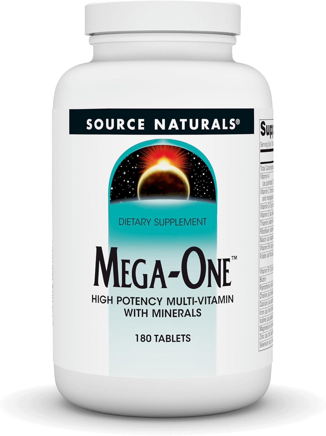 Source Naturals Mega-One Multi-Vitamin with Minerals – 180 Tablets - görsel 1