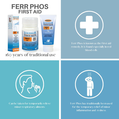 Schuessler Tissue Salts Ferr Phos No. 4, 6X Cell Salts, 125 Tablets