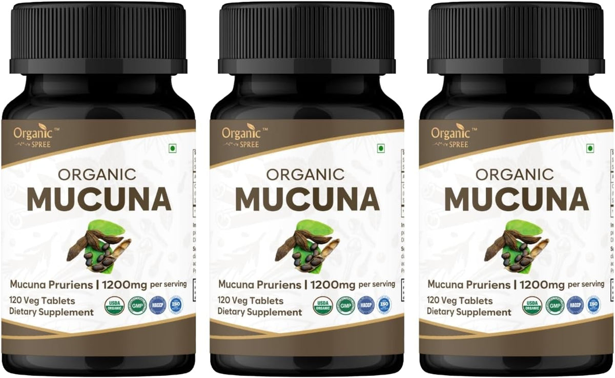 ORGANIC SPREE Mucuna Tablets - Certified – Energy Support: Traditionally valued for its potential to support – Image 1