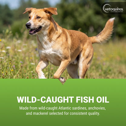 Vetoquinol Triglyceride Omega - Fish Oil for Dogs and Cats - 250 Softgels