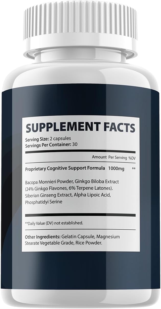 SynaBoost Brain Supplement Capsules – All-Natural Maximum Strength Formula for Enhanced Memory and Focus (60 Capsules) - görsel 3