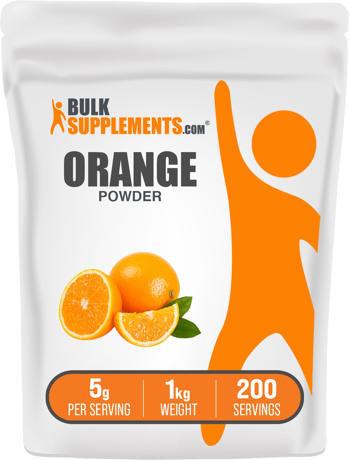 BulkSupplements Orange Powder - Orange Fruit Powder, Nutrient-Rich Flavouring - Gluten free, 5g per Serving, 500g (Pack of 1) - görsel 6