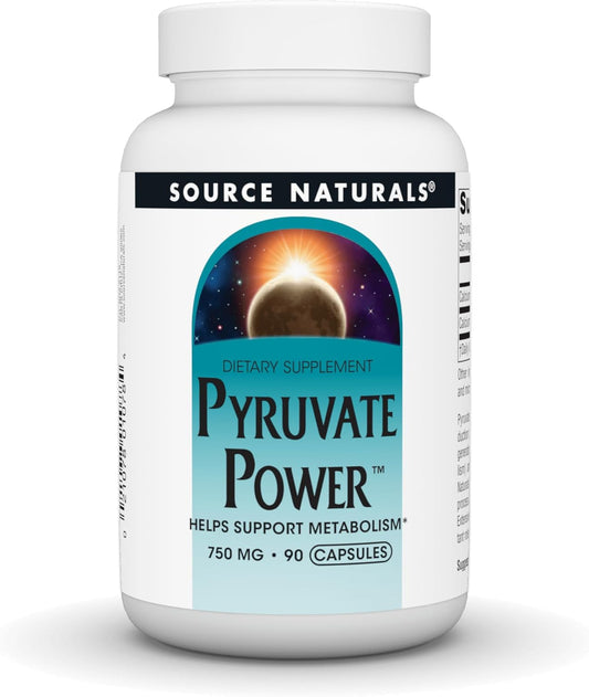 Source Naturals Pyruvate Power - 750mg - 90 – Supports cellular energy metabolism* – Image 1
