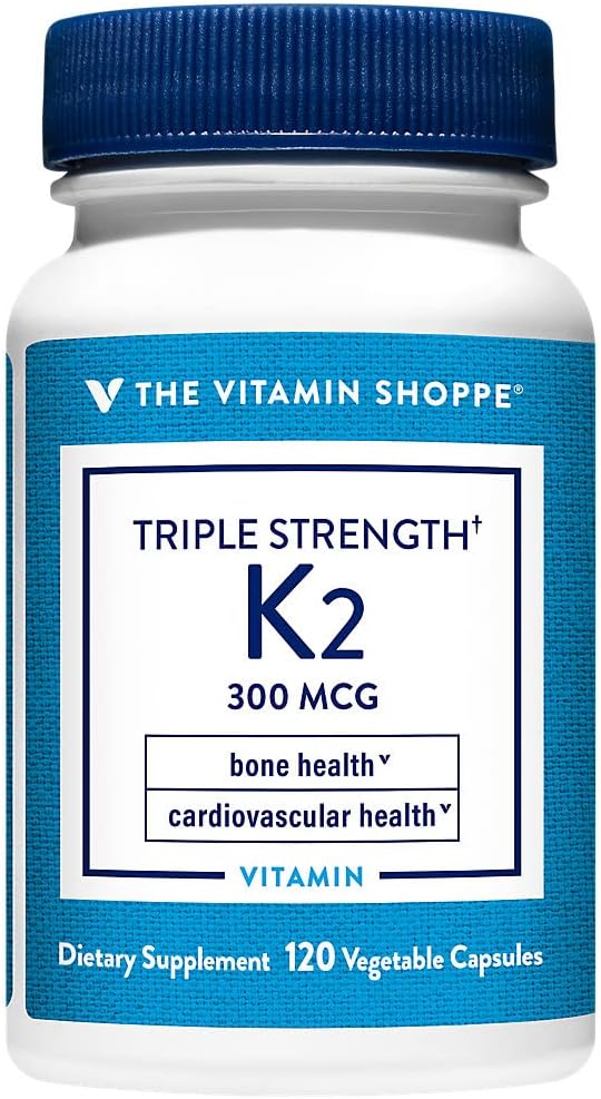 The Vitamin Shoppe Vitamin K2 MK-7 300mcg Triple Strength - Bone & Heart Health - görsel 3