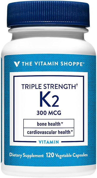 The Vitamin Shoppe Vitamin K2 MK-7 300mcg Triple Strength - Bone & Heart Health