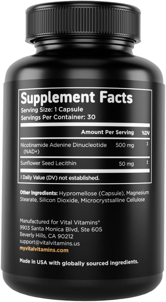 Vital Vitamins NAD+ Supplement - 500mg – Busy professionals seeking sustained mental focus and physical energy. – Image 8