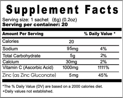 EDMARK Bubble C Instant Orange Drink – Vitamin C & Zinc Supplement