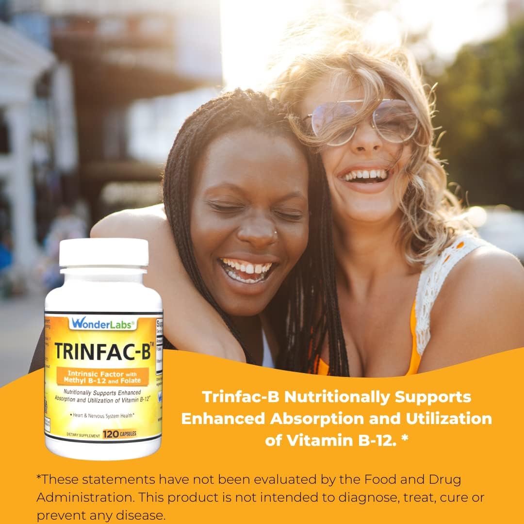 Intrinsic Factor with Folic Acid and Vitamin B12 1000 mcg – 120 Capsules - görsel 4