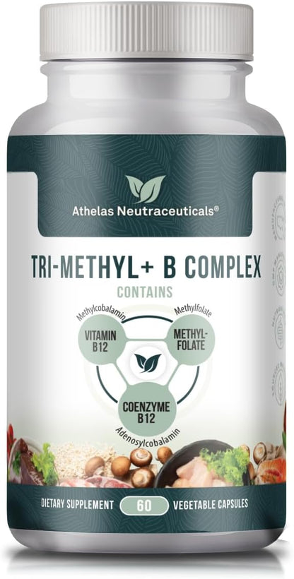Tri-Methyl+ B Complex - Methylated B – Vitamin B12 (Methylcobalamin & Adenosylcobalamin): Two coenzyme forms that – Image 1