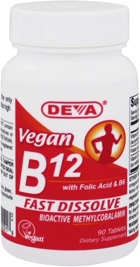 DEVA Vegan Sublingual B12 1000mcg Methylcobalamin Lozenges - görsel 1