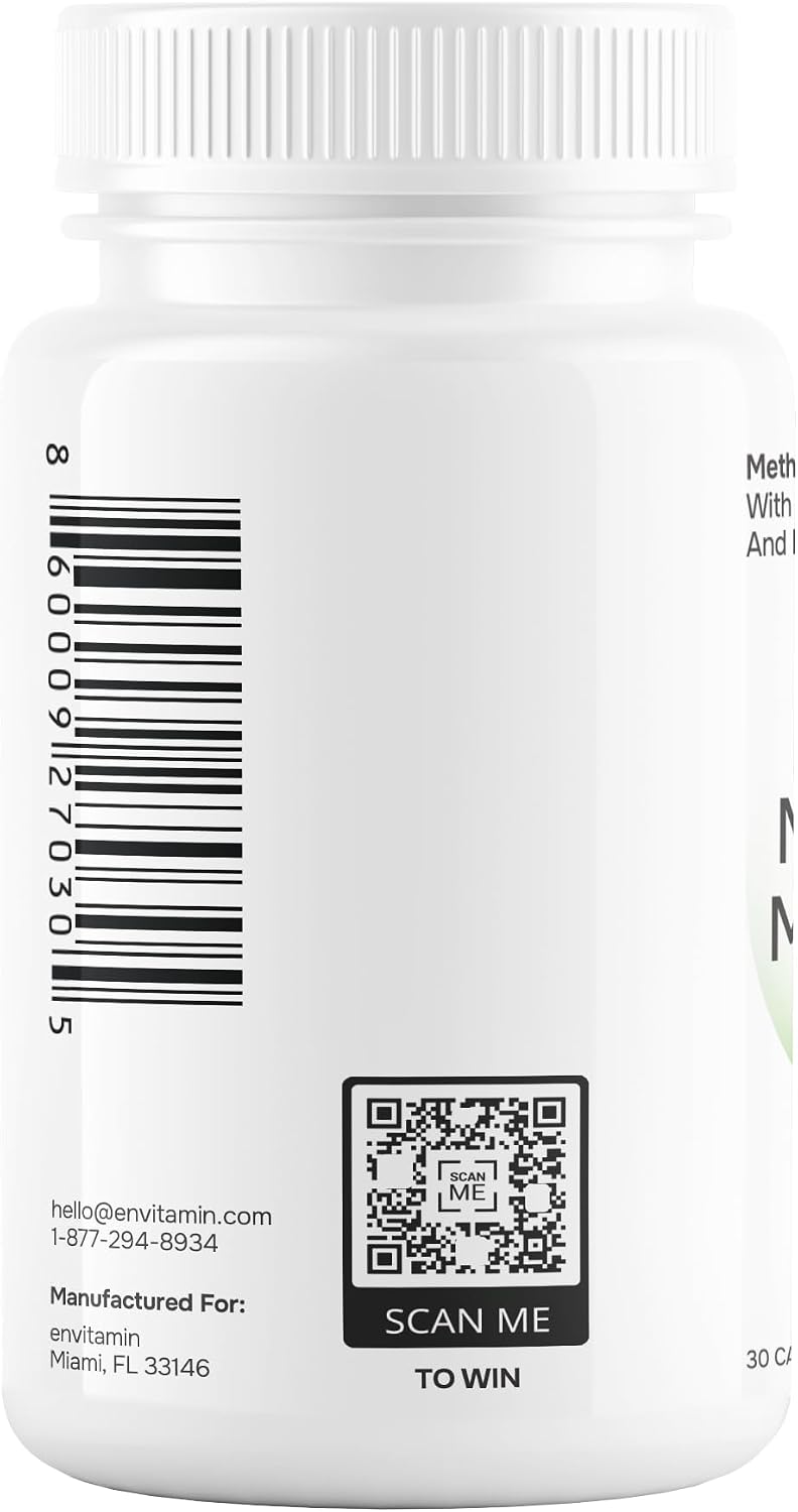 envitamin Methylated Multivitamin – Methylated B12 (as Methylcobalamin): Supports nerve function, energy – Image 2