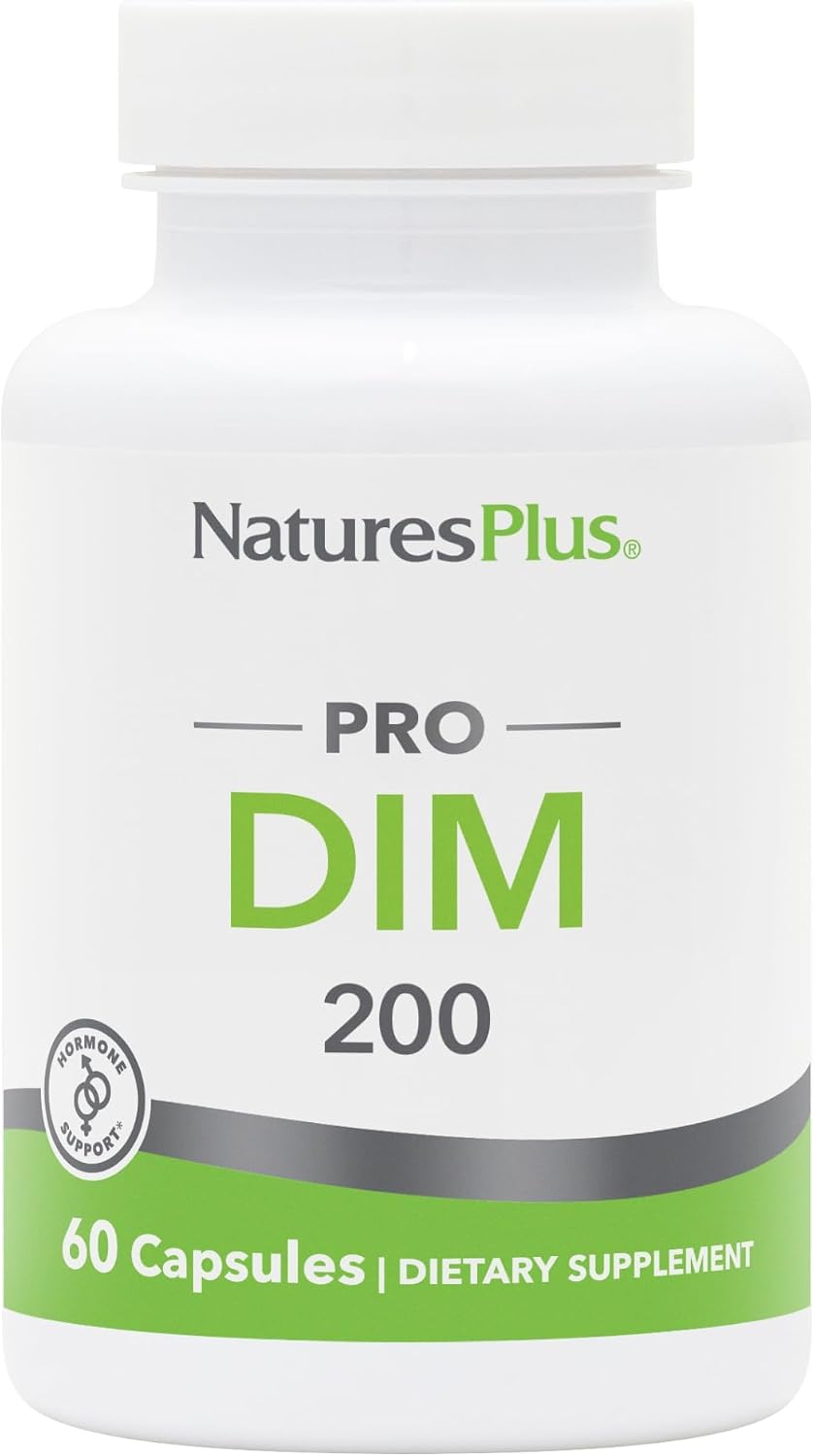 NaturesPlus PRO DIM 200 mg - 60 Capsules - Supports Healthy Estrogen Levels - Non-GM, Vegan & Gluten free - 30 Servings - görsel 1