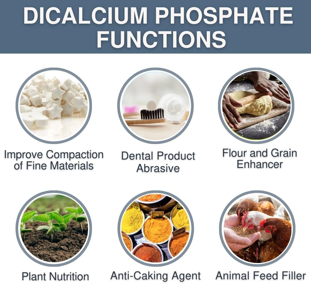 Dicalcium Phosphate Anhydrous DCP Powder - 25 kg - Food Anti-Caking Agent & Supplement Filler Excipient - görsel 4