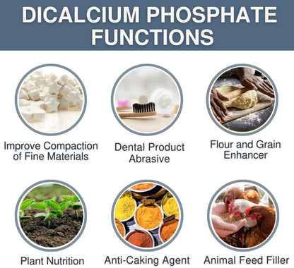Dicalcium Phosphate Anhydrous DCP Powder - 25 kg - Food Anti-Caking Agent & Supplement Filler Excipient