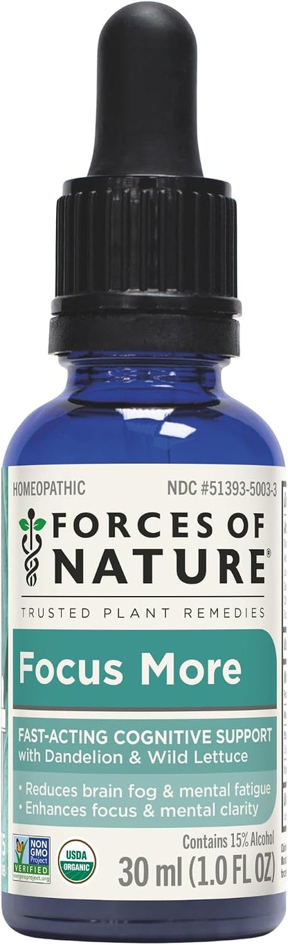 Forces of Nature Focus More – Homeopathic – Dandelion – Supports cleansing and liver health, which may indirectly – Image 1