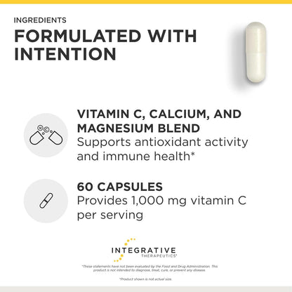 Integrative Therapeutics Buffered Vitamin C 1,000 mg with Magnesium & Calcium – 60 Vegan Capsules