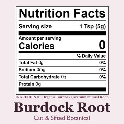 Organic Positively Botanicals Company, Burdock Root, Herbal Tea Loose Leaf Botanical, 453 g