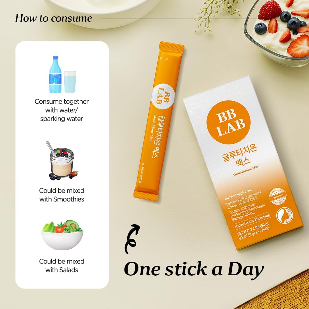 BB LAB Glutathione Max Powder Stick - Glutathione, Marine Collagen, Vitamin C - görsel 3