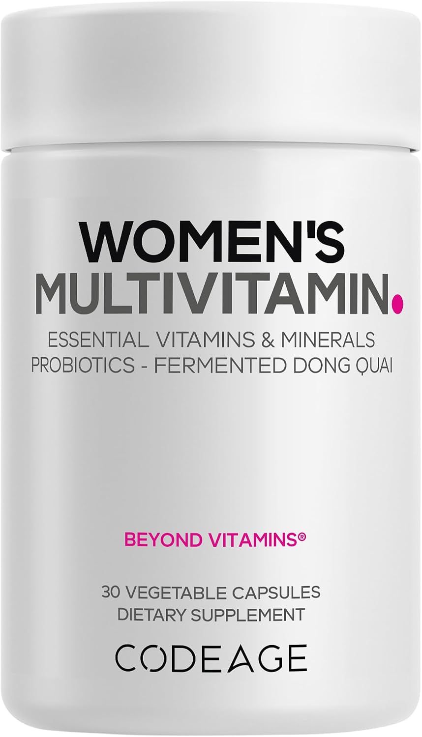 Codeage Women's’s Multivitamin - Vitamins A, C, D3, E, B6, B12, Folate, Calcium, Magnesium, Iron, Dong Quai, Probiotics - 1 – Image 1