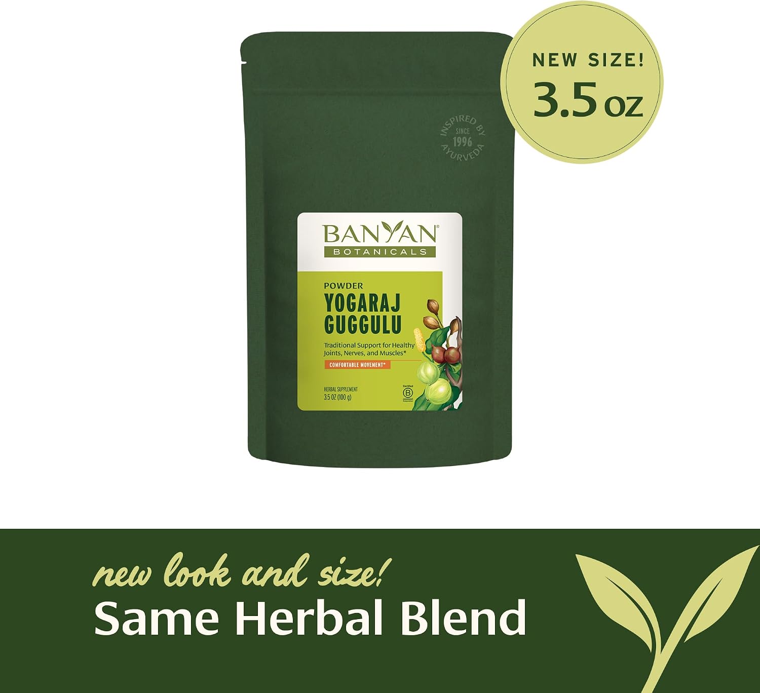 Banyan Botanicals Yogaraj Guggulu Powder – Organic Joint Support – Ayurvedic Blend – 100 g - görsel 6