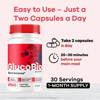 (5 Pack) GlucoBio Capsules - Official Gluco Bio Advanced Formula Support Pills - Maximum Strength, Natural Gluco Bio – Image 4