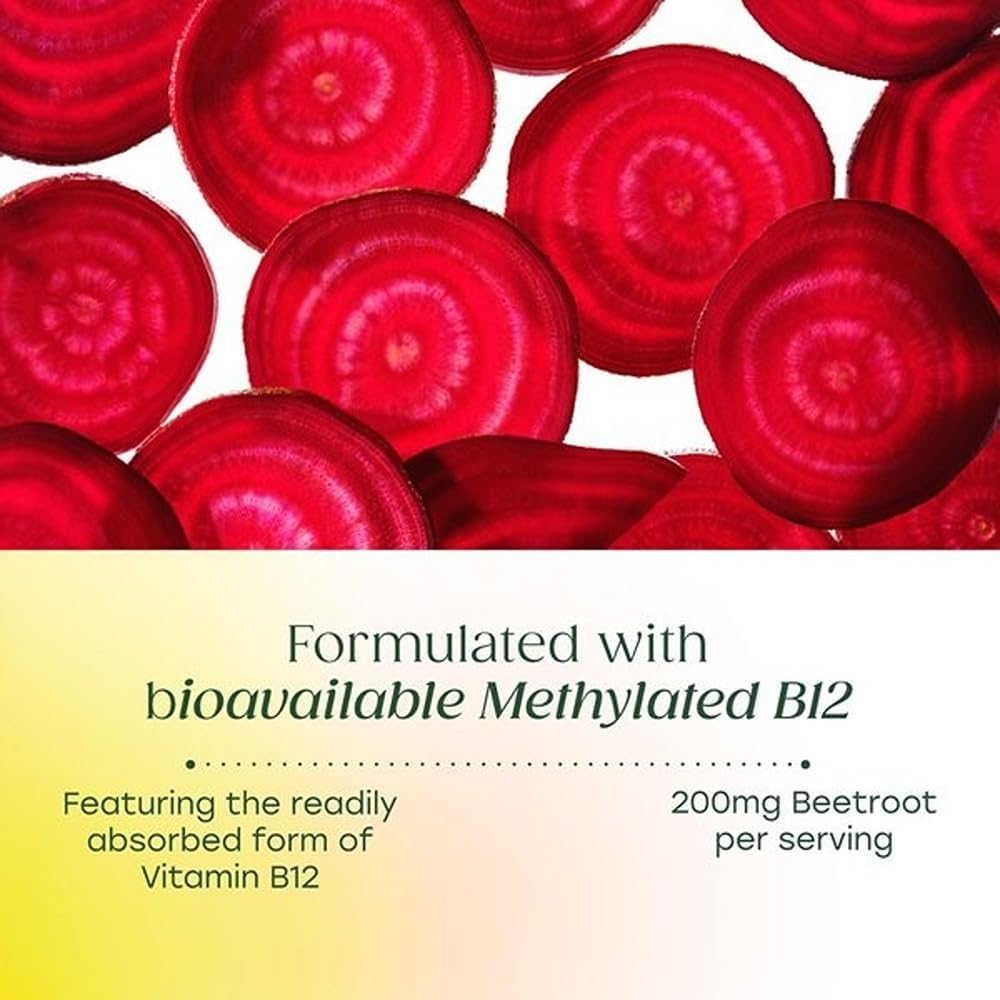 MegaFood Extra Strength Methyl B12 Vitamins, – Wholefood Addition: Includes 200 mg organic beetroot powder per – Image 5