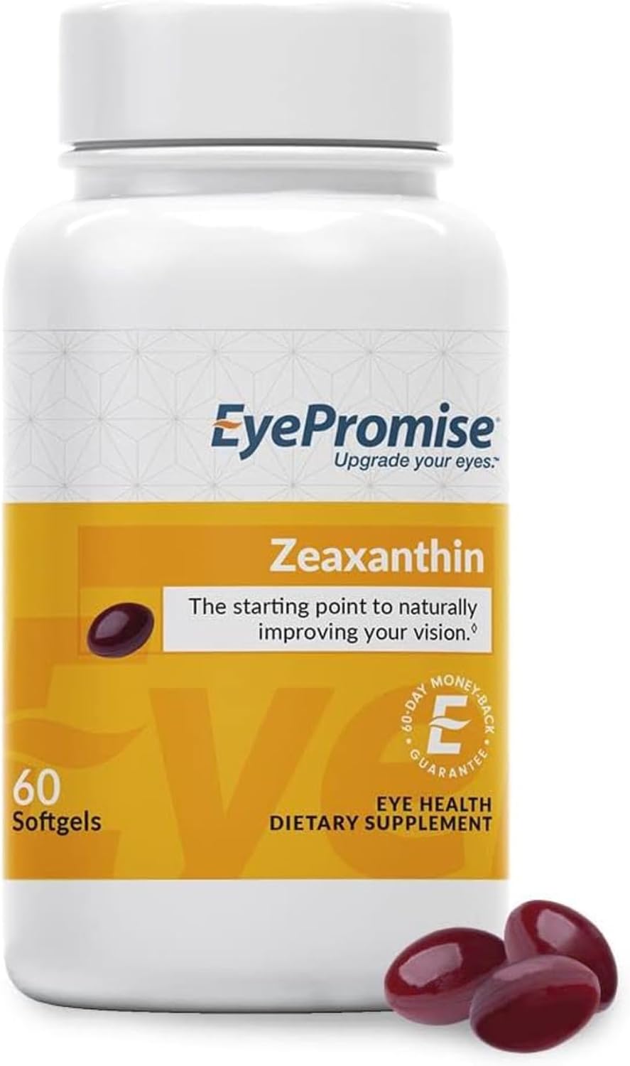 EyePromise Zeaxanthin Eye Health Supplements - 60 Soft-gels, 60-Day Supply - görsel 1
