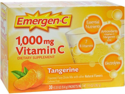 Emergen-C Vitamin C Tangerine Flavoured Drink Mix 30 Packets