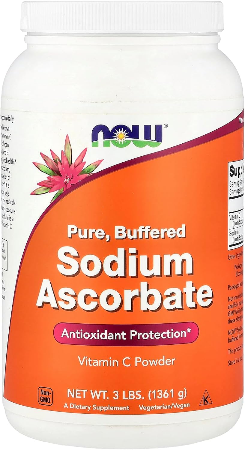 NOW Foods Sodium Ascorbate Powder - 1.36 kg - görsel 1