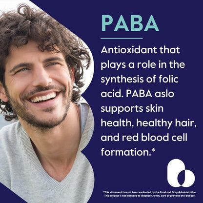 BESTVITE PABA 500mg (120 Vegetarian Capsules) - para-Aminobenzoic Acid