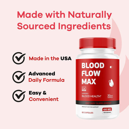 LIVORKA Blood Flow Max Capsules - Blood Support for General Wellbeing (60 Capsules)