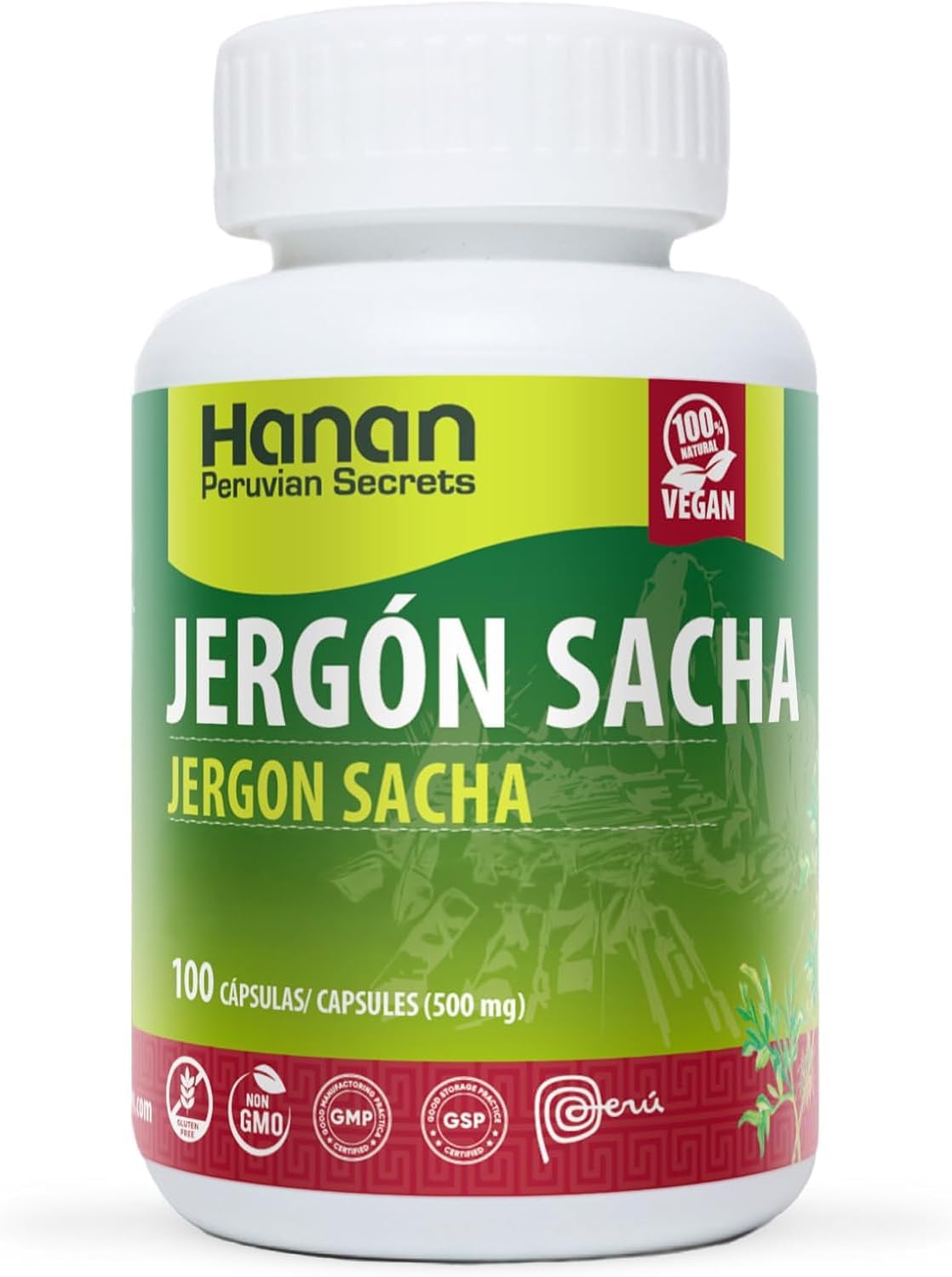 Hanan Jergon Sacha - 100 Vegan Capsules (3-Pack) - görsel 1