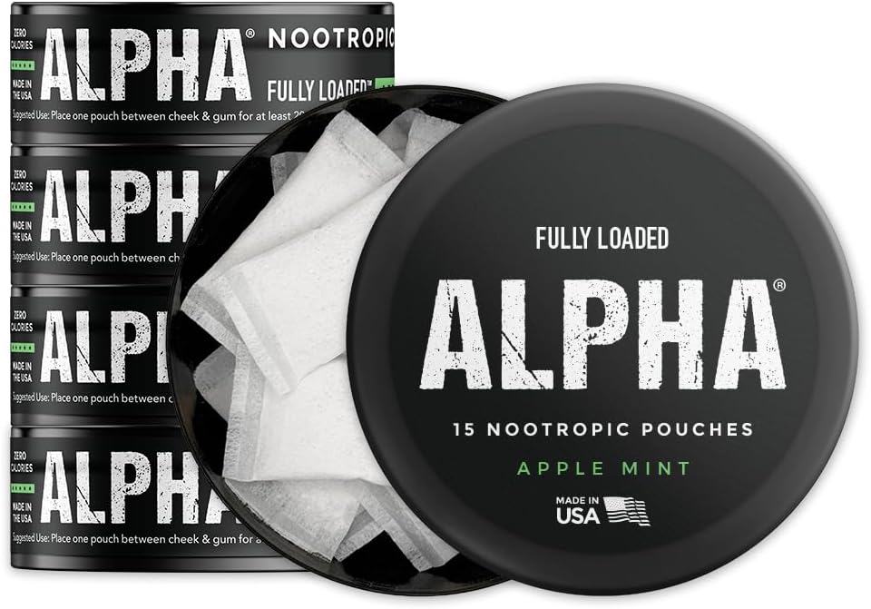 Fully Loaded Alpha Nootropic Pouches (Apple – Professionals with long work hours who need sustained focus and – Image 1
