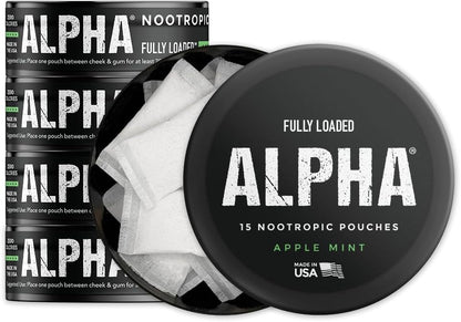 Fully Loaded Alpha Nootropic Pouches (Apple – Professionals with long work hours who need sustained focus and – Image 1