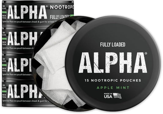 Fully Loaded Alpha Nootropic Pouches (Apple – Professionals with long work hours who need sustained focus and – Image 1