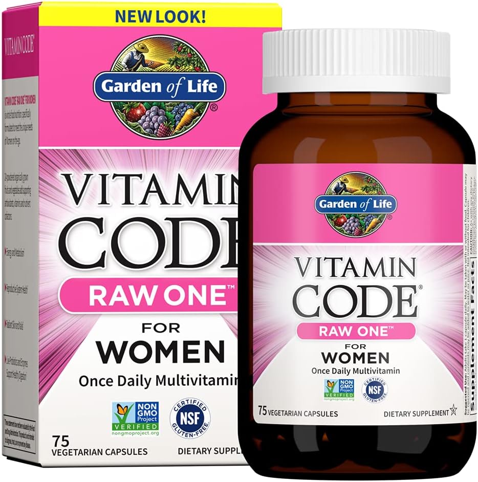 Garden of Life Vitamin Code RAW ONE for Women Once Daily Whole Food Multivitamin with Probiotics, 75 Capsules - görsel 1