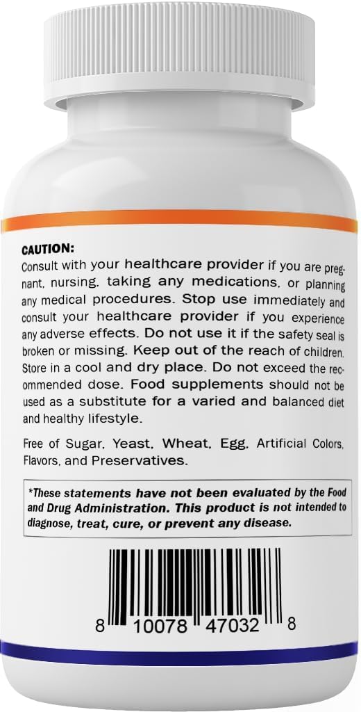 Vitamin B2 (Riboflavin) 250 mg, 200 Vegetarian Capsules - Supports Energy Metabolism, Nervous System Health, Skin & Eye Health, Antioxidant Support - Non GMO, Gluten free - görsel 8