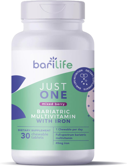 Bari Life Just One Chewable, Once-daily Bariatric Multivitamin with Iron – Image 1