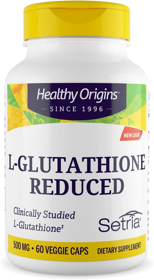 Healthy Origins Setria L-Glutathione 500 mg, – Antioxidant Support: Neutralises free radicals that can damage – Image 1