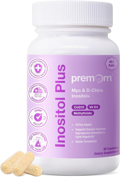 Premom Inositol Plus - 2,000mg Myo-Inositol – Myo-Inositol & D-Chiro Inositol (40:1): This ratio is key for – Image 1