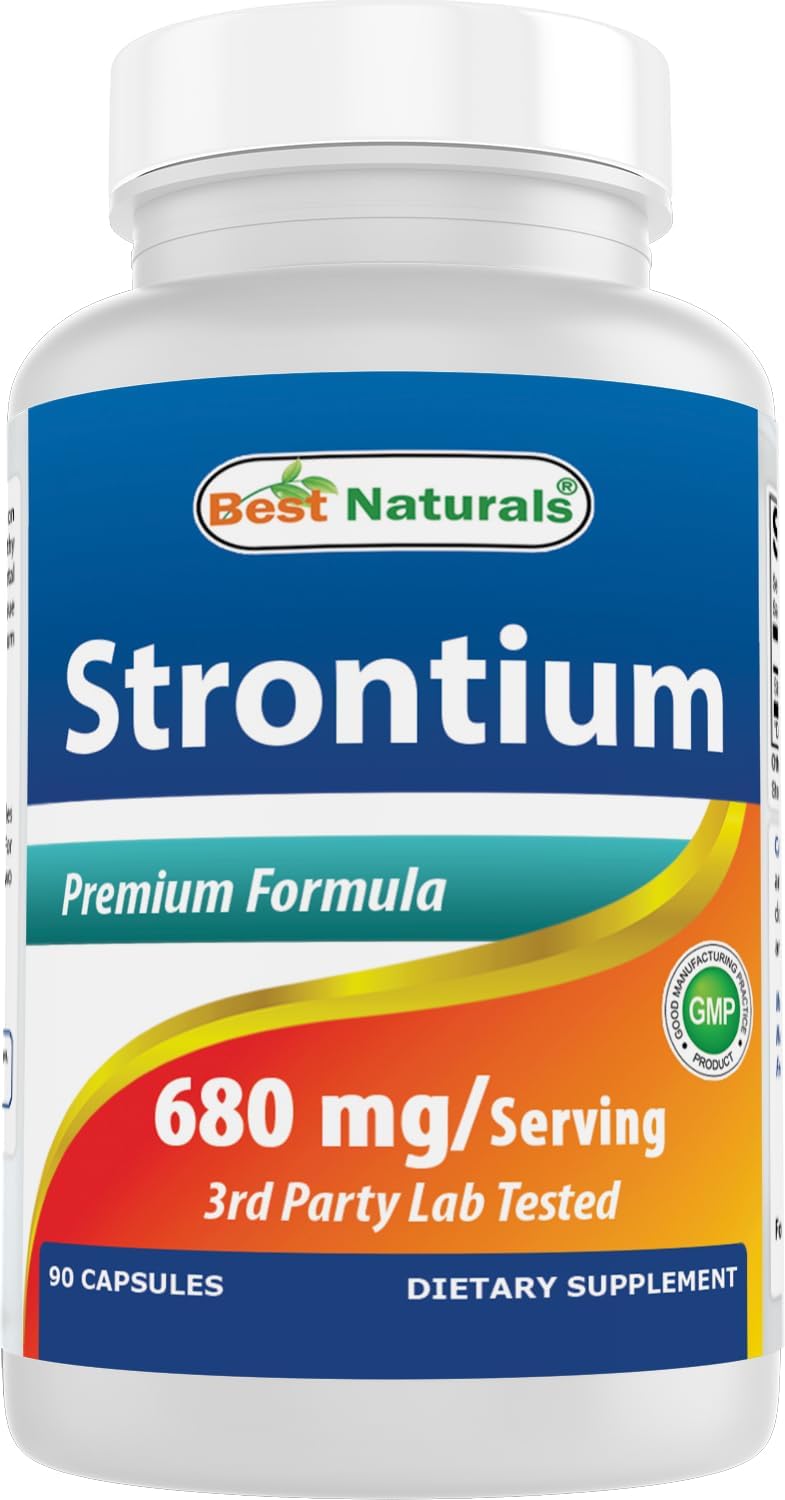 Best Naturals Strontium Bone Building Formula 680mg/serving 90 Capsules - görsel 1