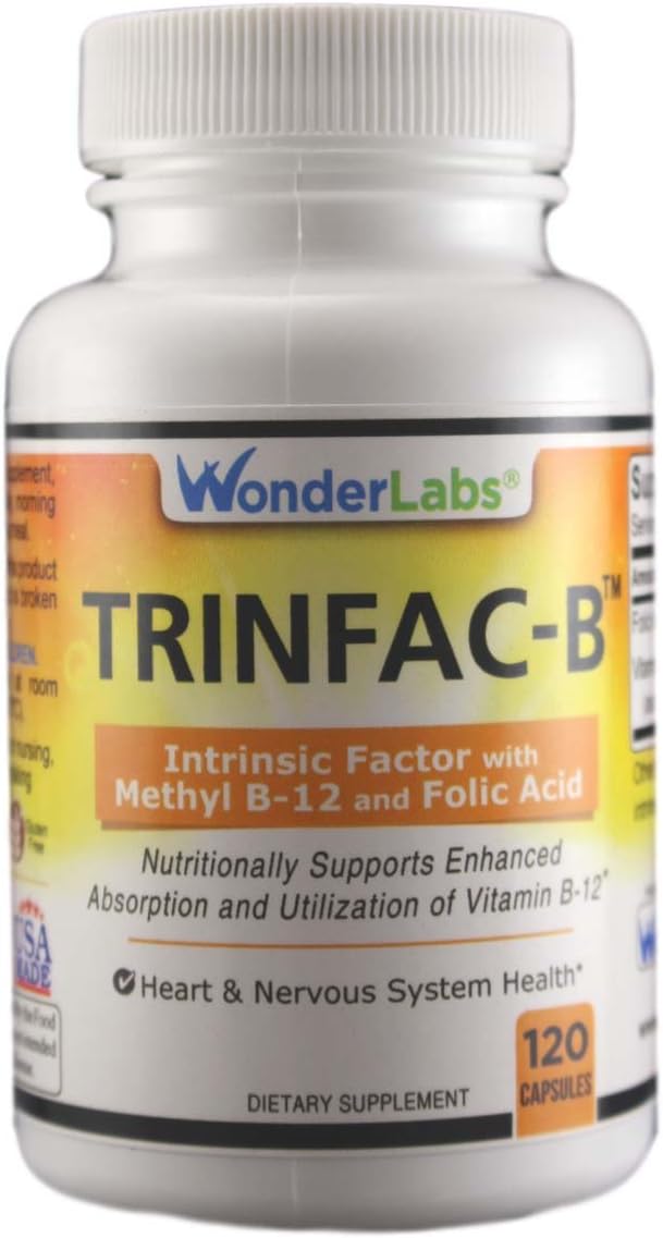 Intrinsic Factor with Folic Acid and Vitamin B12 1000 mcg – 120 Capsules - görsel 1