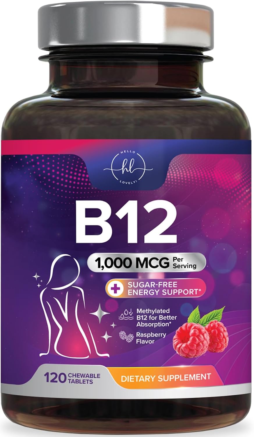 Vitamin B12 1000mcg Chewable Tablets - – Vegans and vegetarians: Plant-based diets often lack B12 — a supplement – Image 1