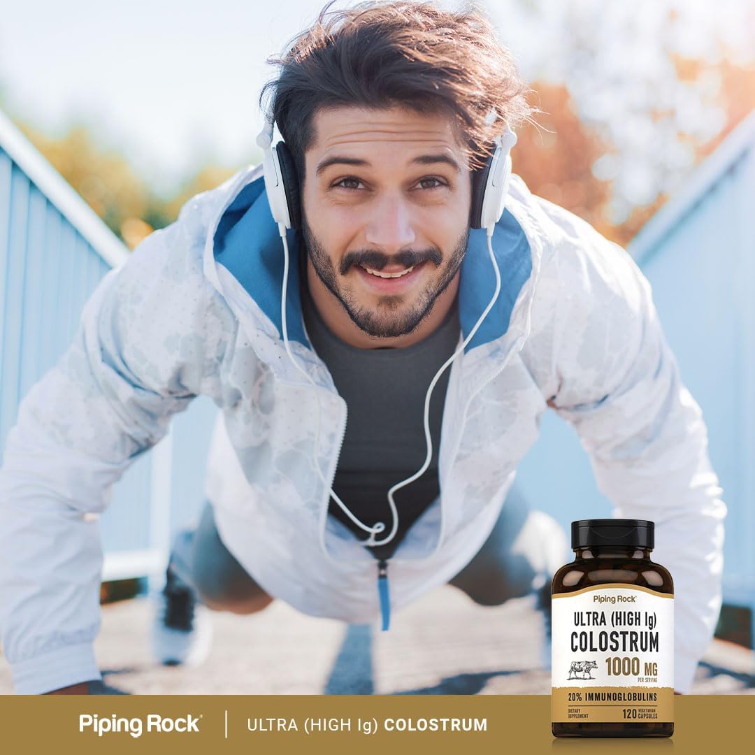 Piping Rock Colostrum Capsules 1000mg, 120 Quick-Release Capsules - görsel 6