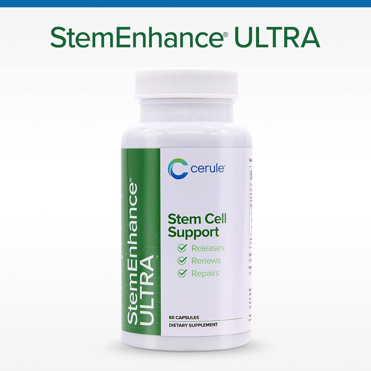 Cerule StemEnhance Ultra 2 Pack – Natural Stem Cell Support for Cellular Renewal, Immune Function, Energy & Recovery – 120 – Image 2