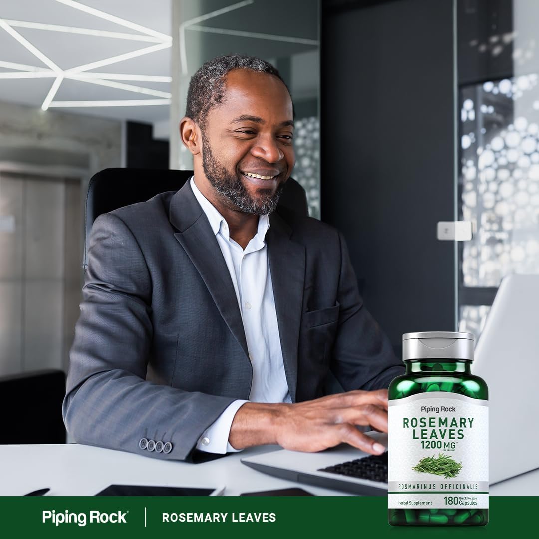 Piping Rock Rosemary Leaves | 180 Capsules | Herb Leaf Extract Supplement | Non-GM, Gluten free - görsel 6