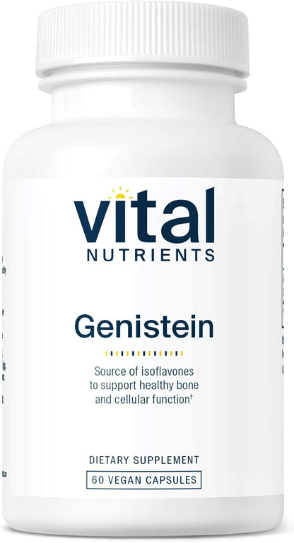 Vital Nutrients Genistein – Easily Absorbed Isoflavones for Bone Health Support – Vegan, Non-GMO, Gluten & Dairy Free – 60 Capsules