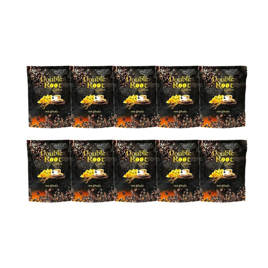 10 Packs Double Root Coffee Arabica Cafe Stamina Energy Support Immune 6 Sachets/Pack – Image 1