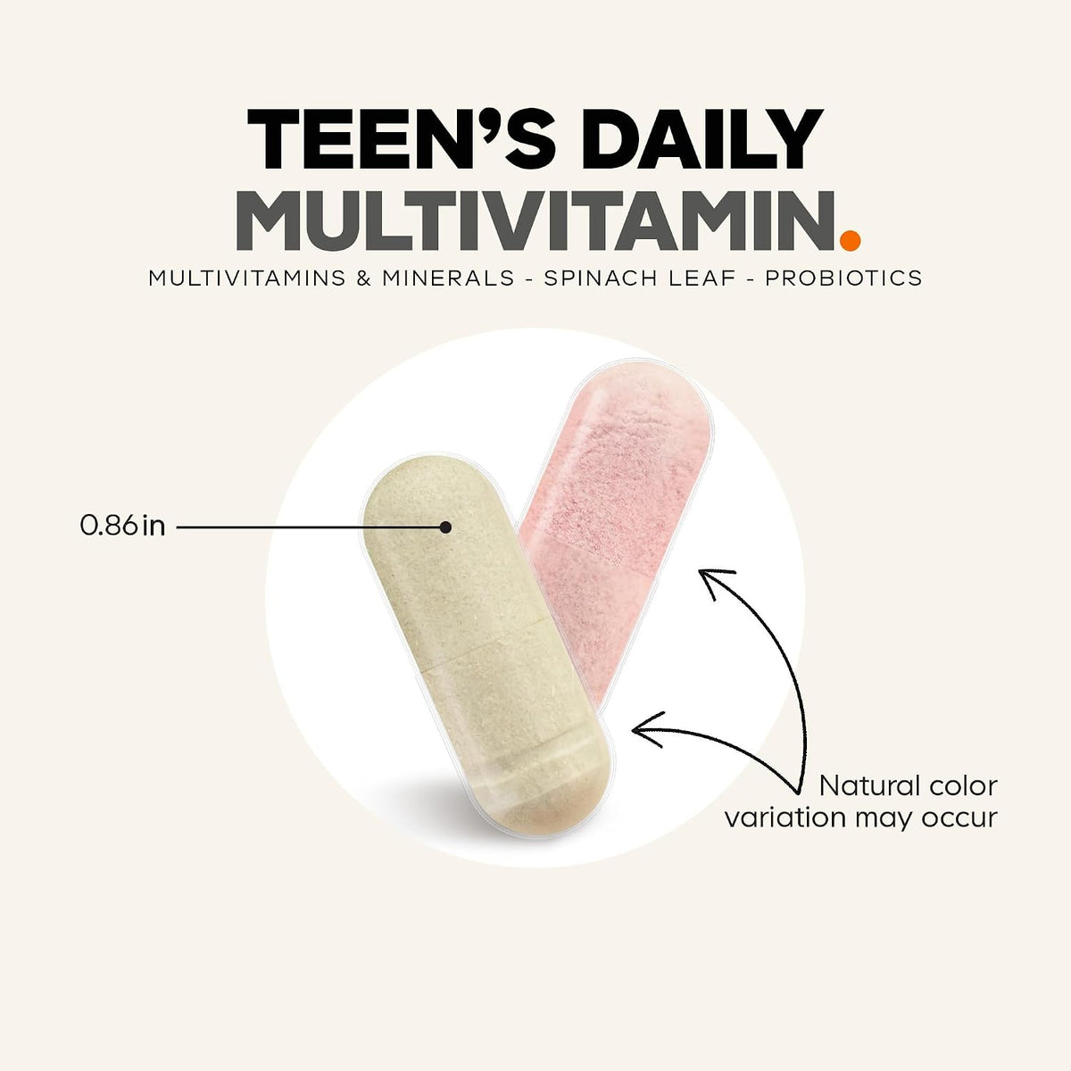 Codeage Teen Multivitamin - Vegan Multivitamins for Teenage Boys and Girls with Vitamins A, C, D3, B12, Folate, Zinc, Iron, – Image 8