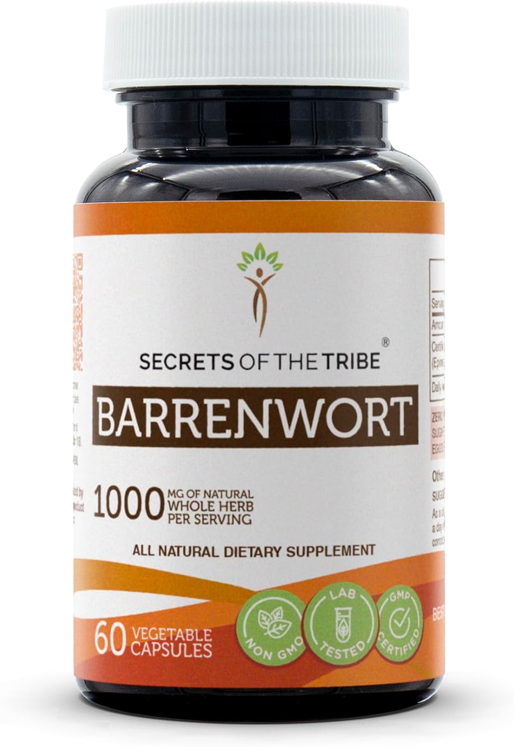 Secrets of the Tribe Barrenwort 60 Vegetable Capsules - Epimedium Grandiflorum Dried Leaf - görsel 1